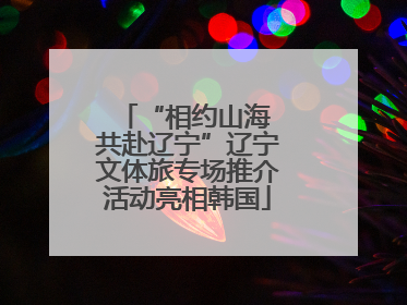 “相约山海 共赴辽宁”辽宁文体旅专场推介活动亮相韩国
