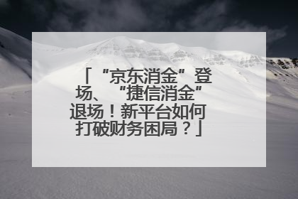 “京东消金”登场、“捷信消金”退场！新平台如何打破财务困局？
