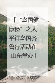 “岛国健康桥”之太平洋岛国齐鲁行活动在山东举办