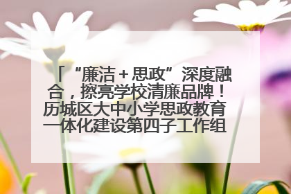 “廉洁＋思政”深度融合，擦亮学校清廉品牌！历城区大中小学思政教育一体化建设第四子工作组举行共建活动
