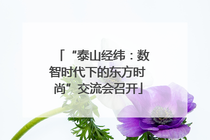 “泰山经纬：数智时代下的东方时尚”交流会召开