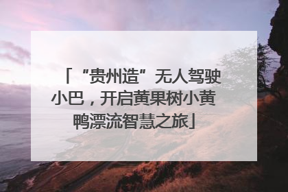 “贵州造”无人驾驶小巴，开启黄果树小黄鸭漂流智慧之旅
