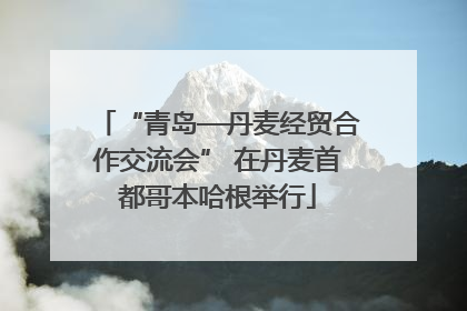 “青岛—丹麦经贸合作交流会” 在丹麦首都哥本哈根举行