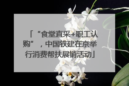 “食堂直采+职工认购”，中国铁建在京举行消费帮扶展销活动