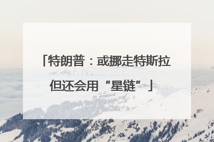 特朗普：或挪走特斯拉 但还会用“星链”