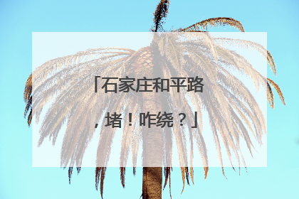 石家庄和平路，堵！咋绕？