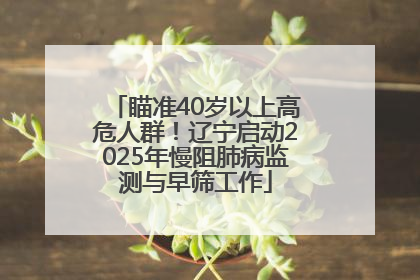瞄准40岁以上高危人群！辽宁启动2025年慢阻肺病监测与早筛工作