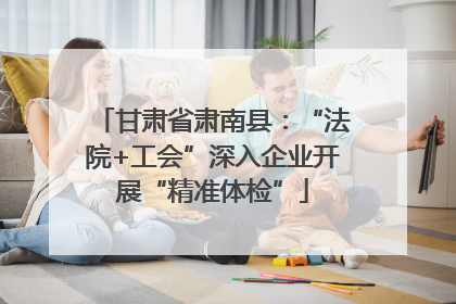 甘肃省肃南县：“法院+工会”深入企业开展“精准体检”