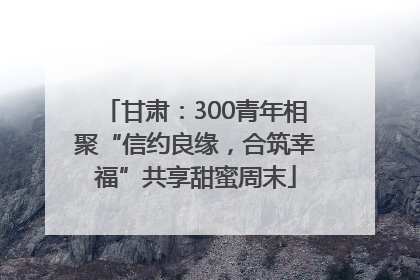 甘肃：300青年相聚“信约良缘，合筑幸福”共享甜蜜周末