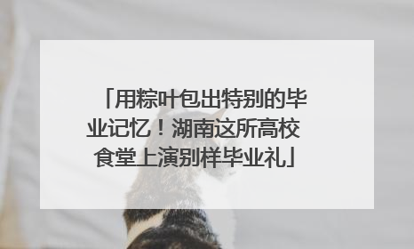 用粽叶包出特别的毕业记忆！湖南这所高校食堂上演别样毕业礼
