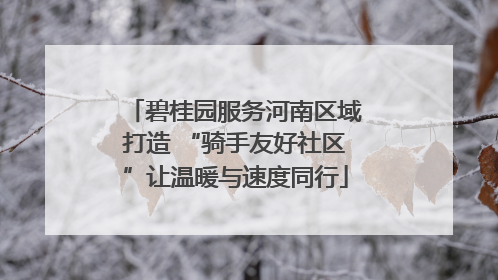 碧桂园服务河南区域打造 “骑手友好社区”让温暖与速度同行