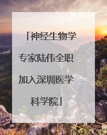 神经生物学专家陆伟全职加入深圳医学科学院