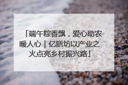 端午粽香飘，爱心助农暖人心｜亿膳坊以产业之火点亮乡村振兴路