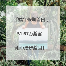 端午假期首日，31.67万游客雨中漫步游园