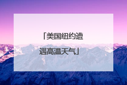 美国纽约遭遇高温天气