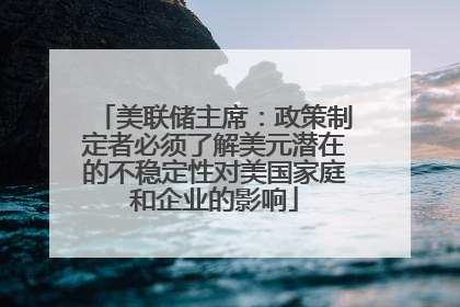 美联储主席：政策制定者必须了解美元潜在的不稳定性对美国家庭和企业的影响