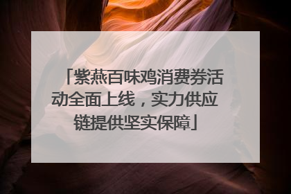 紫燕百味鸡消费券活动全面上线，实力供应链提供坚实保障