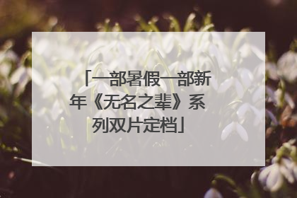 一部暑假一部新年《无名之辈》系列双片定档