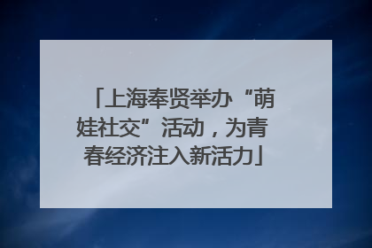 上海奉贤举办“萌娃社交”活动，为青春经济注入新活力