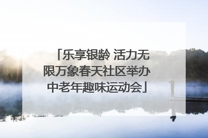 乐享银龄 活力无限万象春天社区举办中老年趣味运动会