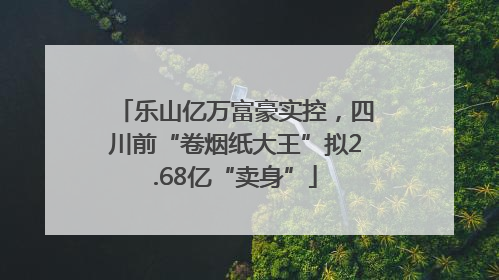 乐山亿万富豪实控，四川前“卷烟纸大王”拟2.68亿“卖身”