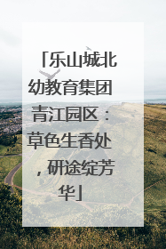 乐山城北幼教育集团青江园区：草色生香处，研途绽芳华