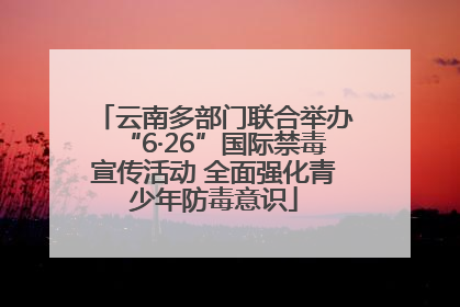 云南多部门联合举办“6·26”国际禁毒宣传活动 全面强化青少年防毒意识
