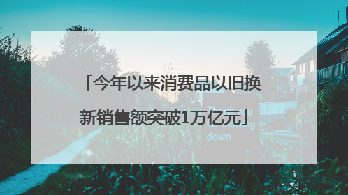 今年以来消费品以旧换新销售额突破1万亿元