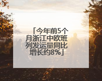 今年前5个月浙江中欧班列发运量同比增长约8%
