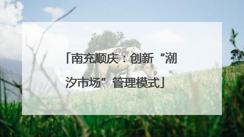 南充顺庆：创新“潮汐市场”管理模式