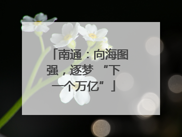 南通：向海图强，逐梦 “下一个万亿”