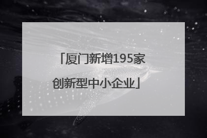 厦门新增195家创新型中小企业