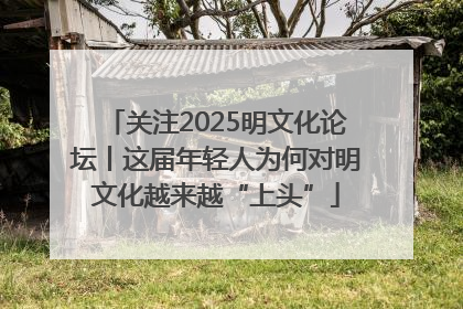 关注2025明文化论坛丨这届年轻人为何对明文化越来越“上头”
