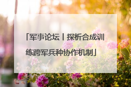 军事论坛丨探析合成训练跨军兵种协作机制