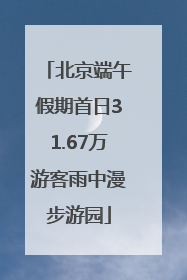北京端午假期首日31.67万游客雨中漫步游园