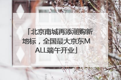 北京南城再添潮购新地标，全国最大京东MALL端午开业