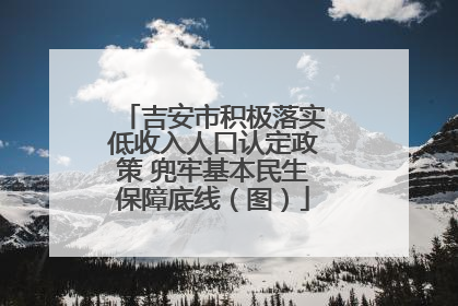 吉安市积极落实低收入人口认定政策 兜牢基本民生保障底线（图）