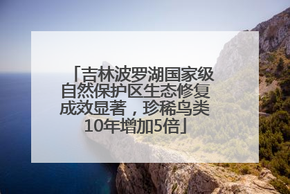 吉林波罗湖国家级自然保护区生态修复成效显著，珍稀鸟类10年增加5倍