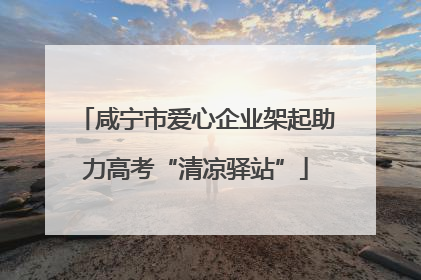 咸宁市爱心企业架起助力高考“清凉驿站”