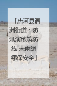 唐河县泗洲街道：防汛演练筑防线 未雨绸缪保安全