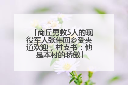 商丘勇救5人的现役军人张伟回乡受夹道欢迎，村支书：他是本村的骄傲