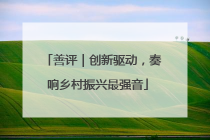 善评｜创新驱动，奏响乡村振兴最强音