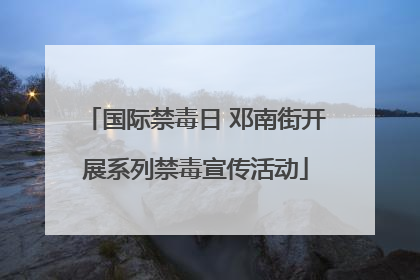 国际禁毒日 邓南街开展系列禁毒宣传活动