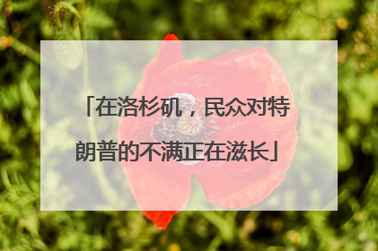 在洛杉矶，民众对特朗普的不满正在滋长
