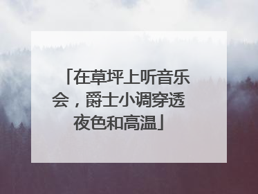 在草坪上听音乐会，爵士小调穿透夜色和高温