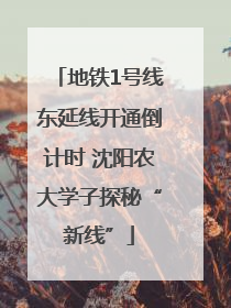 地铁1号线东延线开通倒计时 沈阳农大学子探秘“新线”