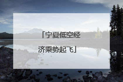 宁夏低空经济乘势起飞