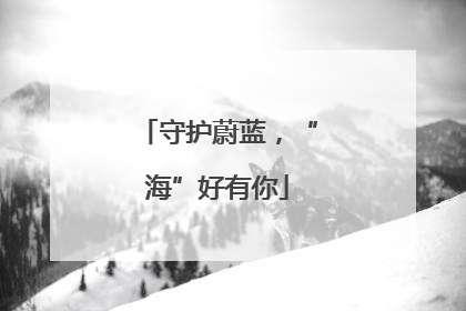 守护蔚蓝，“海”好有你