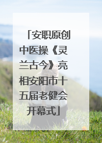 安职原创中医操《灵兰古今》亮相安阳市十五届老健会开幕式