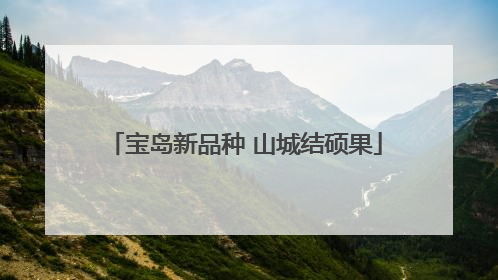 宝岛新品种 山城结硕果